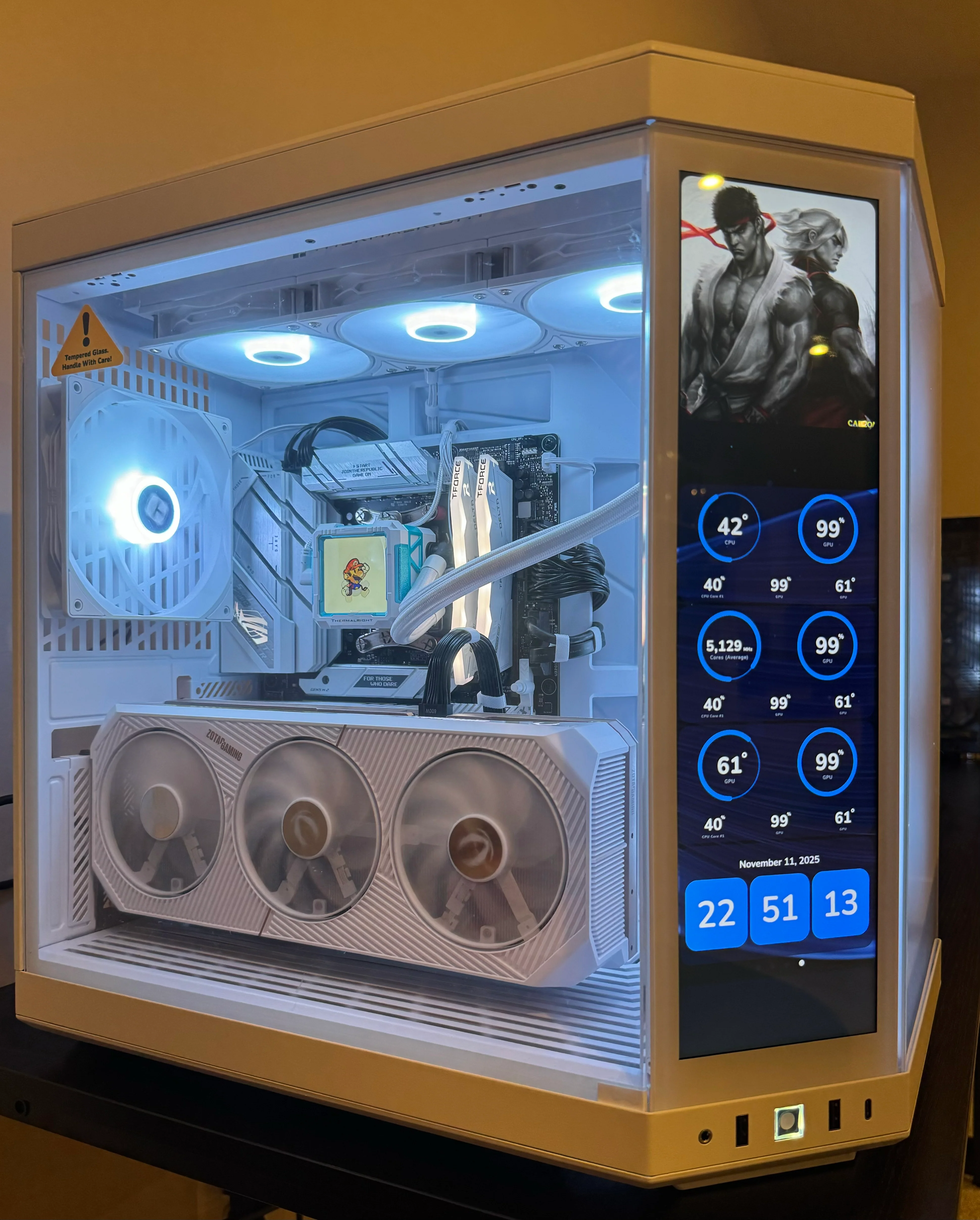 RTX 5080 RYZEN 7 9800X3D Custom Built Gaming PC 32GB DDR5 2TB SSD WiFi RGB - WHITE BUILD - Image 4